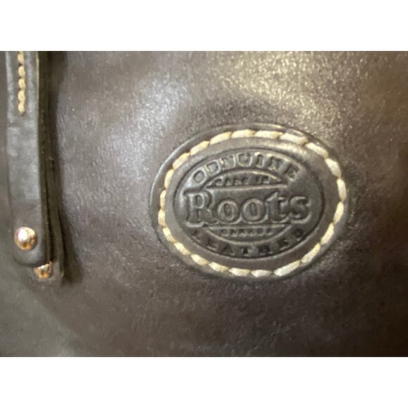 ROOTS CANADA LEATHER CROSSBODY 2 TONE GREY BAG - Picture 6 of 10